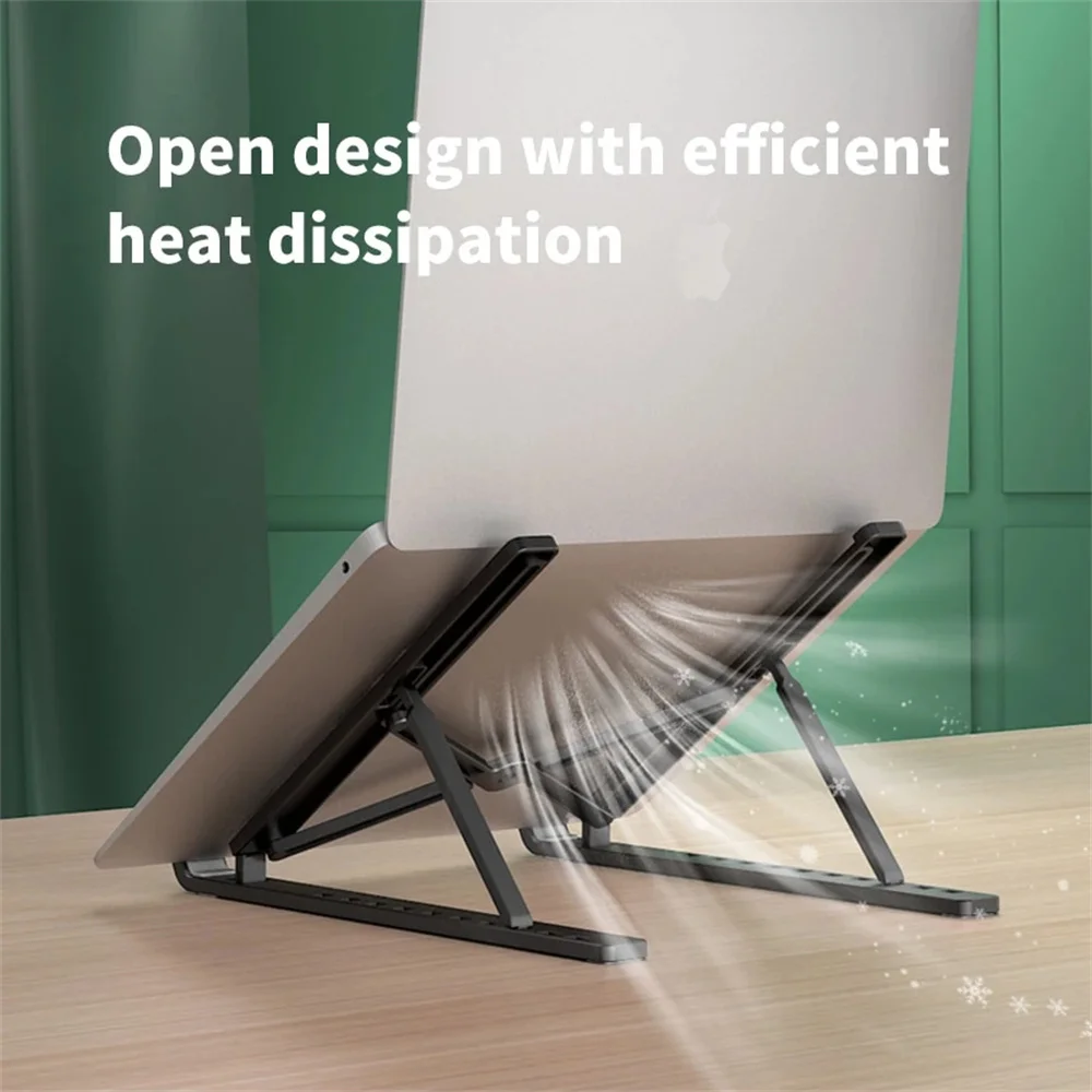 Universal 10 Gear Laptop Stand Adjustable Notebook Holder For Macbook Non-slip Foldable Cooling Base Bracket For Laptop/Tablet