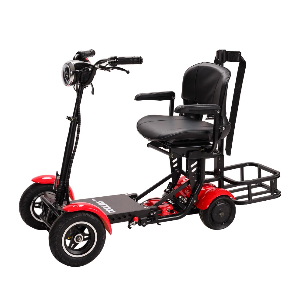 4 wheel foldable fat tire adult folding golf cart electric mobility scooter wheelchairs for elderly