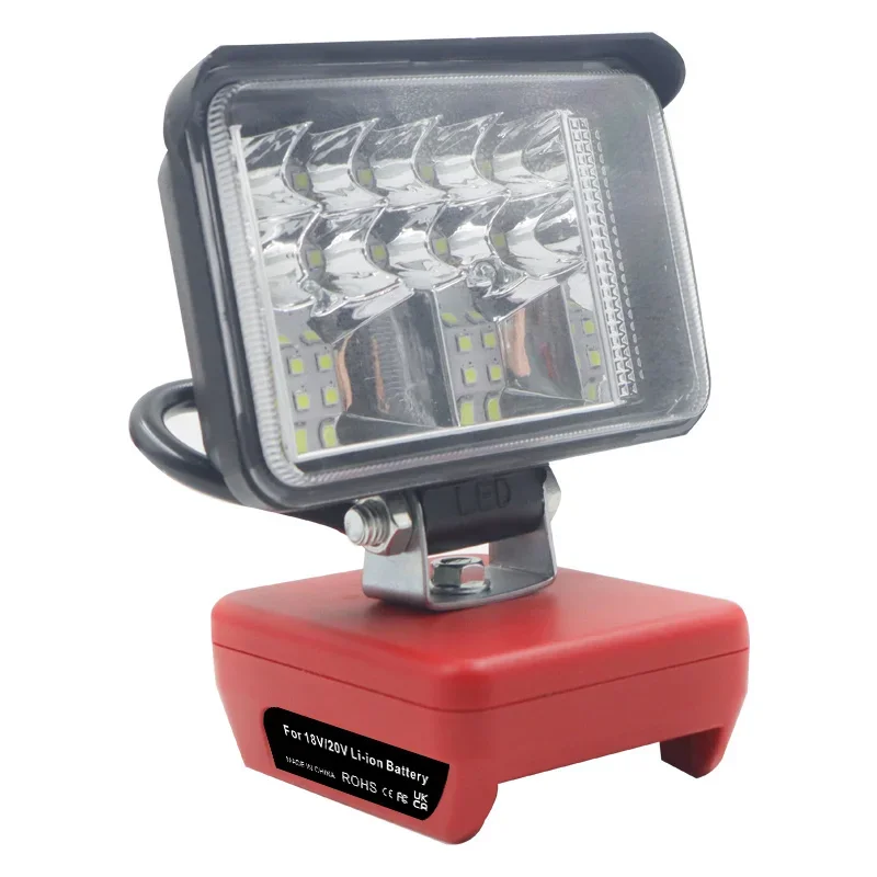 3 inch Car LED Work Light Flashlight Electric Torch Spotlight USB Power Bank Lamp For Milwaukee 18V Li-ion Battery High Low Beam