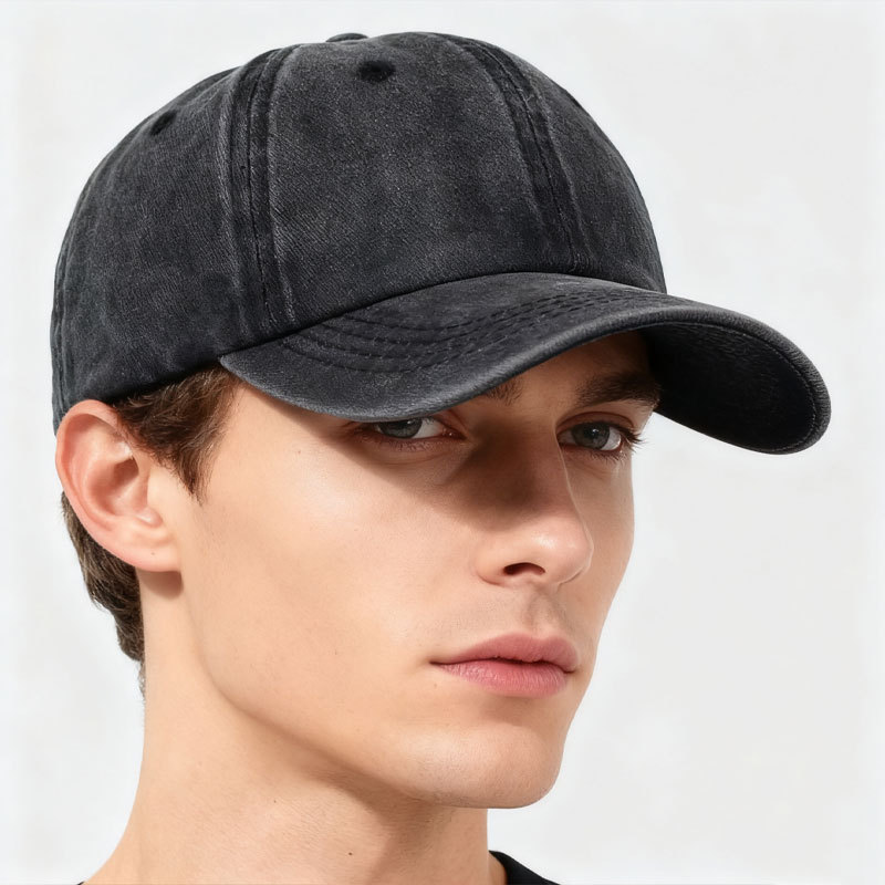 Vintage Washed Distressed Denim Baseball Cap Sunshade Hat for Men and Women