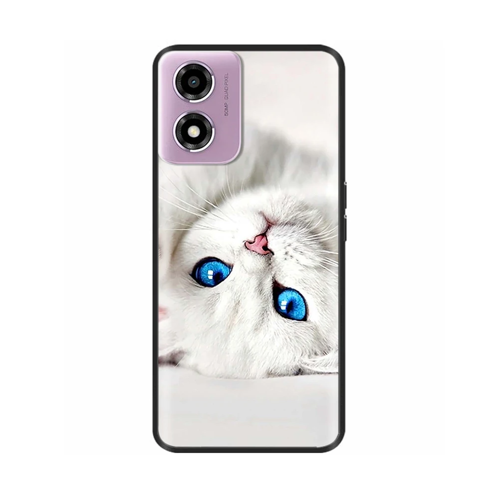 Motorola Moto E14 Soft TPU Silicone Protective Back Cover with Printed Design