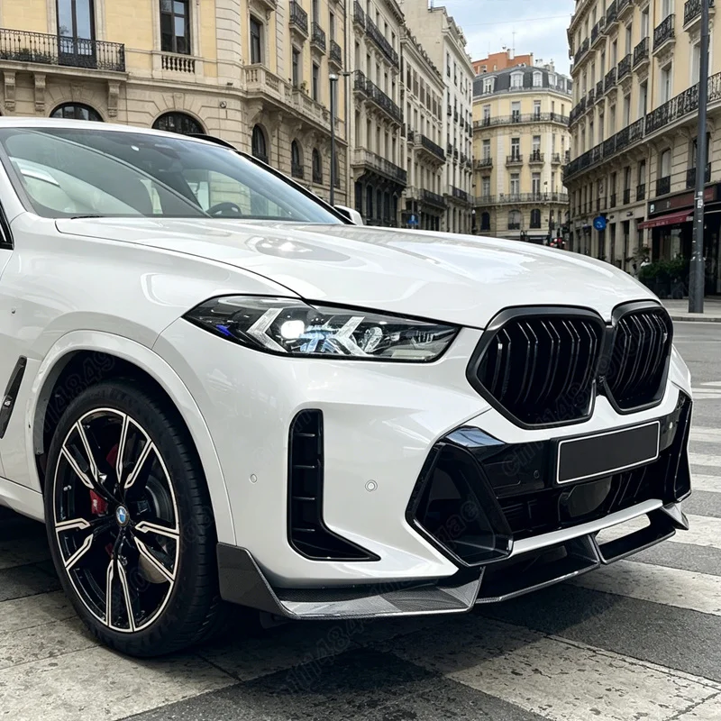 BMW X6 G06 LCI M 스포츠 2023 2024 2025 2026 자동차 프론트 범퍼 립 카 프론트 턱 스포일러 바디 개조 키트