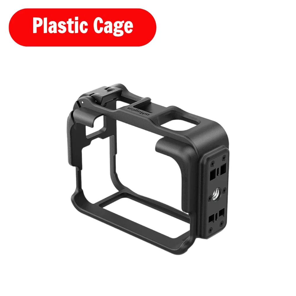 AMagisn Caixa protetora de gaiola de estrutura de plástico + montagem, jaqueta de montagem vertical horizontal para acessórios Insta360 Ace Pro 2