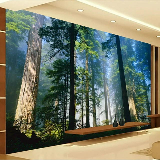  Papel tapiz de pared 3D con diseño de árboles de