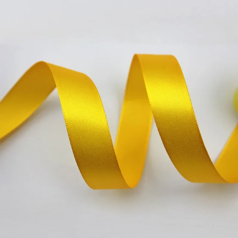 25yards/roll Gold Yellow Silk Satin Ribbon 6/10/15/20/25/38/50mm ribbon decoration satin ribbons ribbon supplies satin ribbon wrapping ribbon