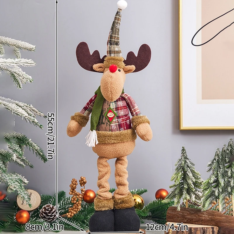 Description Picture 4 of itemChristmas Telescopic Doll Santa Claus 2025 Christmas Ornaments
Snowman Standing Long-Legged Stuffed Dolls Tabletop Decoration