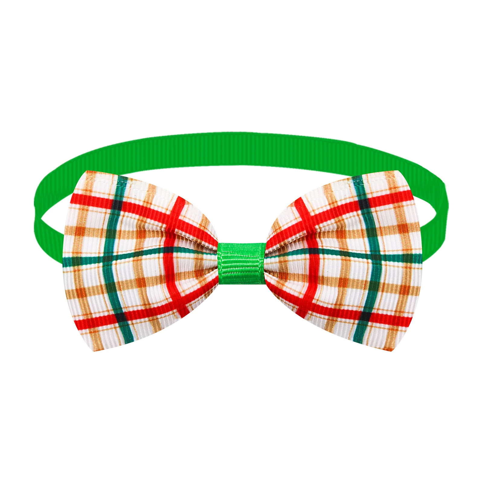 Classical Plaid Dog Bowties Adjustable Christmas Dog Collars Pet Supplies Dog Bow Ties Pet Grooming Accessories For Dogs