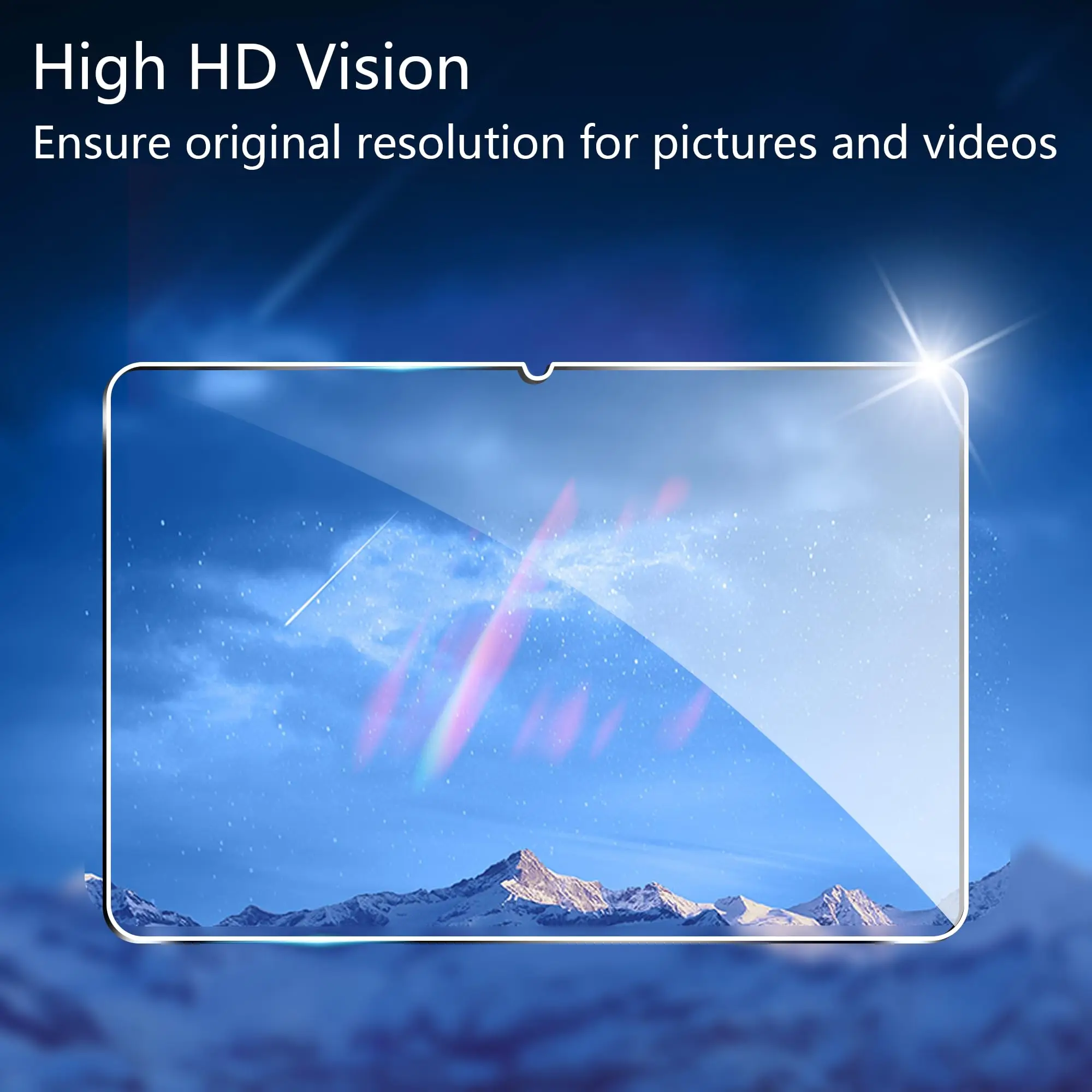 Premium HD Clear 9H Durable Bubble-Free Anti-Scratch Tempered Glass Tablet Screen Protector (13 Inch)