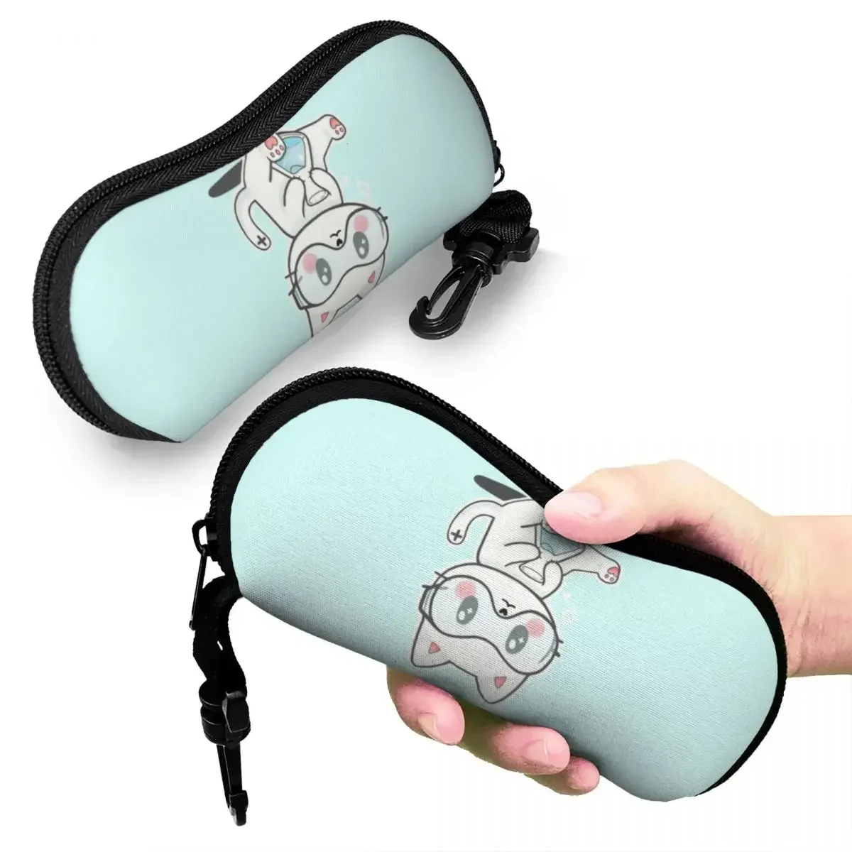 Cation Science Pun Cat New Shell Eyeglasses Protector Cases Fashion Sunglass Case Glasses Bag