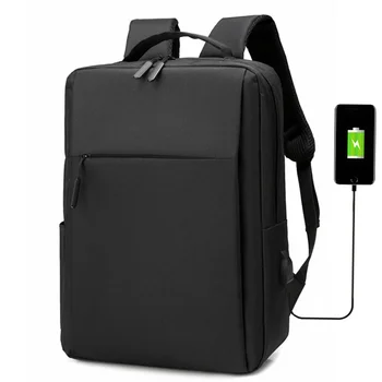 Zaino per Laptop da 15.6 Pollici, Zaino da Viaggio in Nylon per Uomo, Zaino per Computer con Ricarica USB, Zaini Scolastici Impermeabili per Uomini