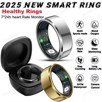 2025 New For Health Smart Ring Men Women, Heart Rate and Blood Oxygen Monitor Smartring IP68 & 10ATM Waterproof Multi-sport Mode 1