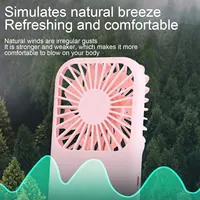 Compact Mini Fan Rechargeable Stand Small Pocket Fan with Three Wind Speeds Powerful Range Long-lasting Fan 5