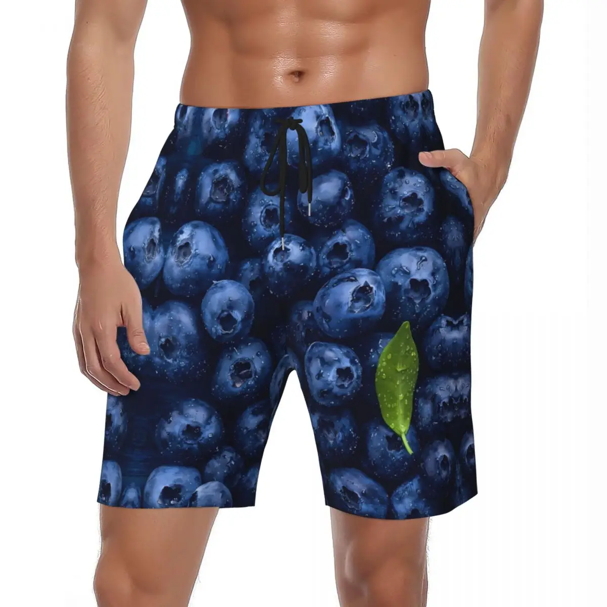 

Bathing Suit Blueberries Board Shorts Summer Funny 3D Fruits Hawaii Beach Short Pants Men Running Surf Quick Drying Swim Trunks