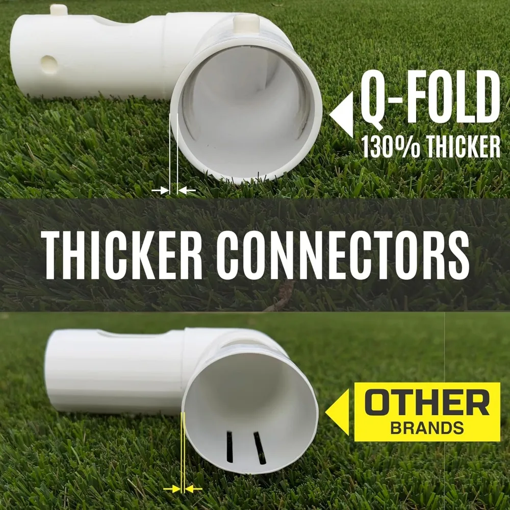Q-Fold Soccer Goal 30 Second Folding Soccer Goal Single Goal Best Weatherproof Net