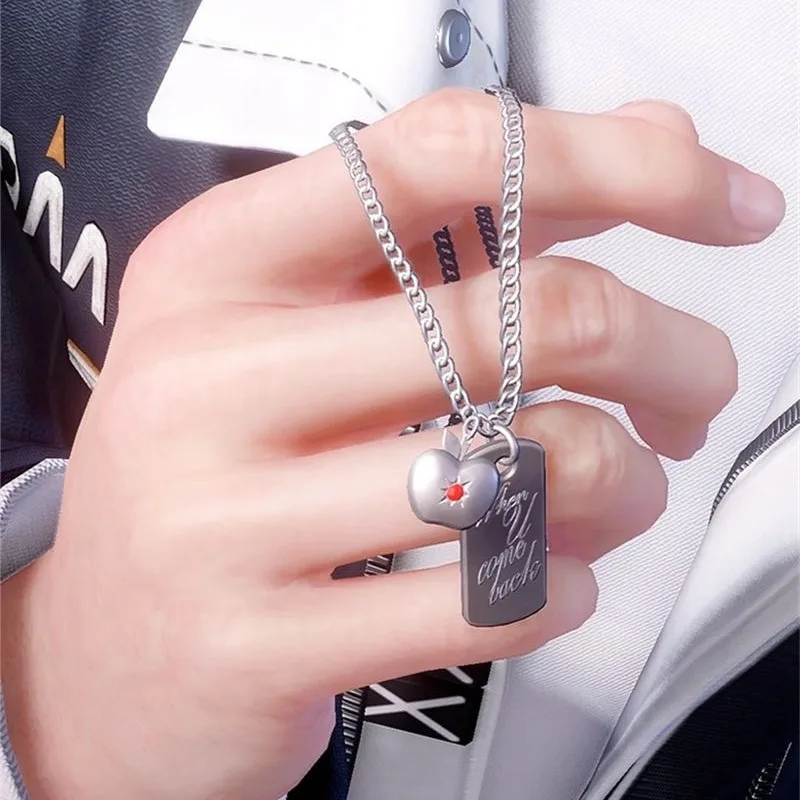 GameLoveandDeepspaceNecklaceCalebCosplayUnisexAppleWhenUComeBackPendantChokerPropAcccessoriesGiftsJewelry-AliExpress36