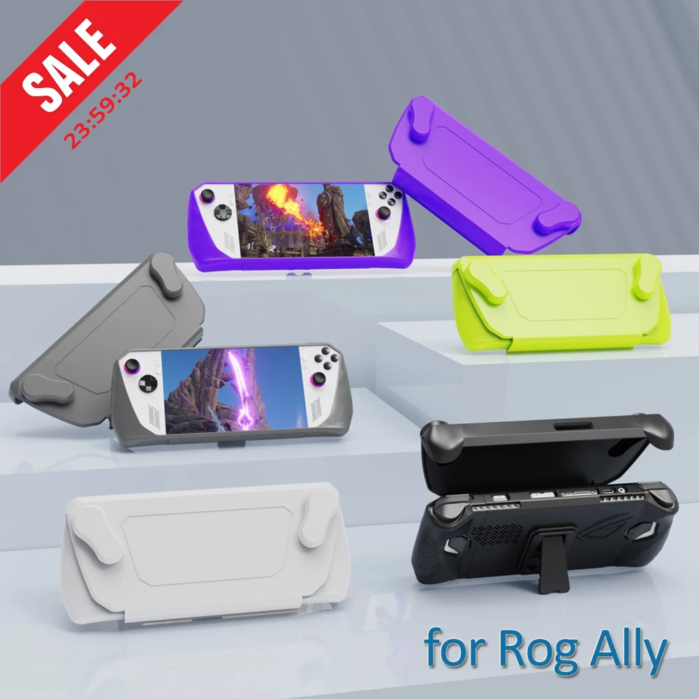 1Pc For Asus Rog Ally Case With Back Bracket Holder For ROG Ally Drop-proof  Case