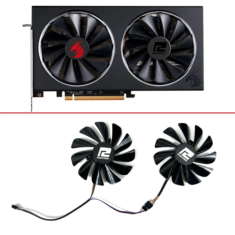 

New 95MM For POWERCOLOR Radeon RX5600XT 5700 5700XT Red Dragon V2 OC Graphics Card Replacement Fan
