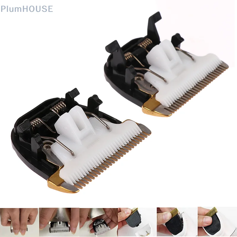 Electric Hair Clipper Trimmer Dogs Cutting Ceramic Titanium Knife Blade animal clipper razor blade Replacement Blade For Pet Grooming Clipper