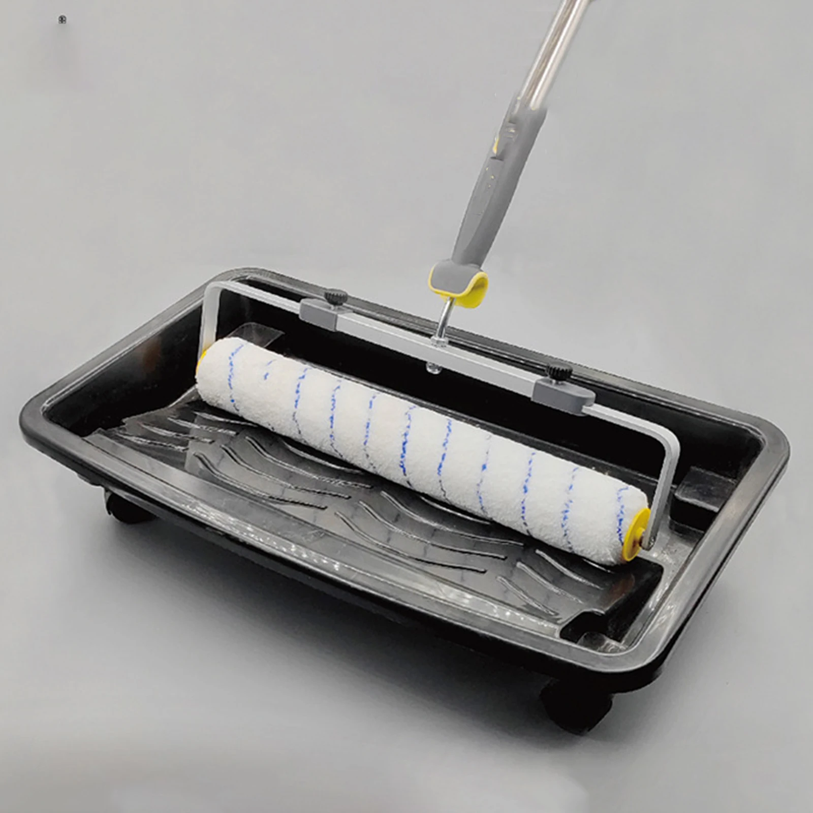 Paint Roller Tray with Wheels Home Improvement Reusable DIY Tool Wall Decor Easy to Use Roller Brush Holder Paint Cup Pan