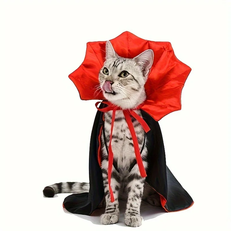 CatHalloweenCapeCostumePetVampireCapePuppyCatRolePlayCostume