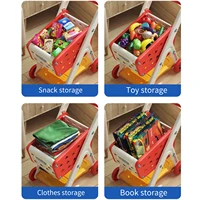 Simulated Fruit Snacks Kids Big storage Cart Play House Pretend living room With Children's Cart Snack storage cart Role Playing 1
