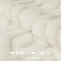 Soft Faux Fur Throw Pillow Covers 18x18 Velvet Decorative Pillow Covers Cushion Cover 45*45  Decorative Pillows for Sofa White 4