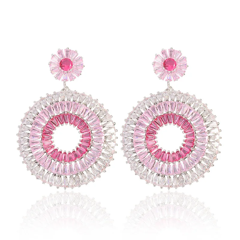 Silver Needle European and American Big Earrings Exaggerated Design High Sense Earrings New Personality Fashion Earrings Series