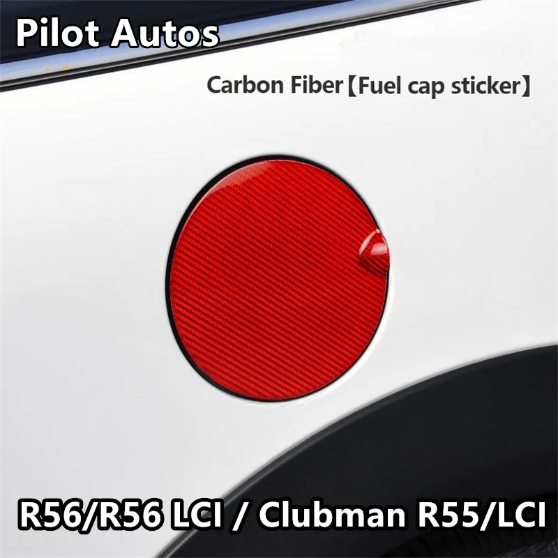 

Low Edition For Mini Clubman R55 R56 LCI SL Fuel Tank Cap Cover Trim Genuine Carbon Fiber 3D Sticker Car Exterior Decorative