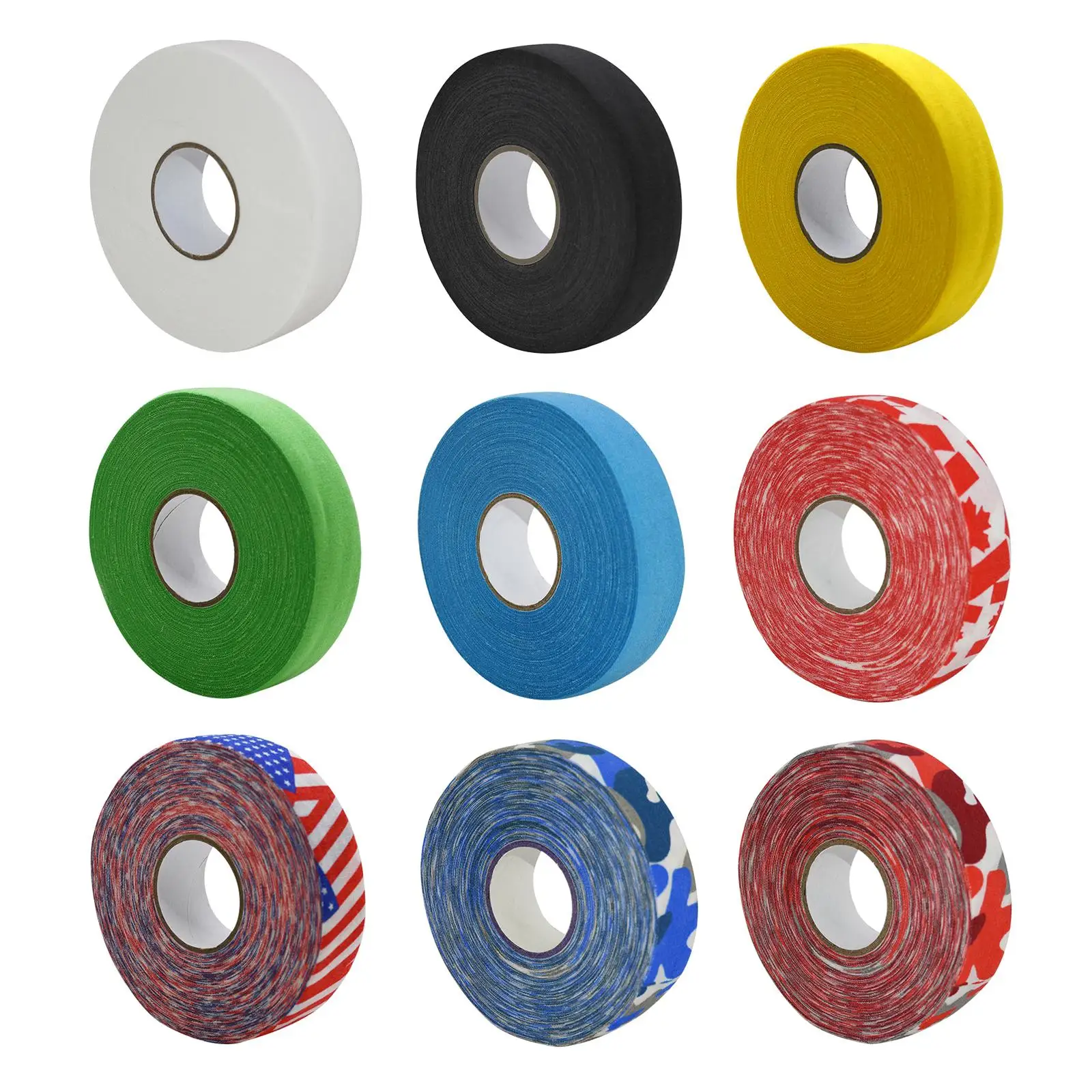 Hockey Tape Ice Hockey Cloth Tape 82ft Water Resistant Sports Tape Roller Hockey Wrapping Belt Stick Tapes for Sports Badminton Grip