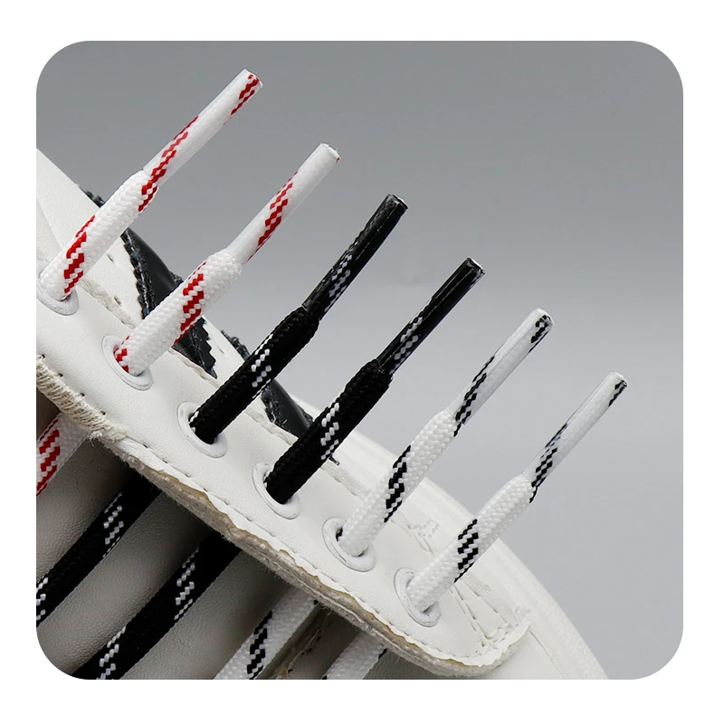 (30Pairs/Lot)Weiou Round Laces Sports Black White Red Shoelaces Polyester Shoestring Bootlaces For Clunky Sneaker Factory Sales