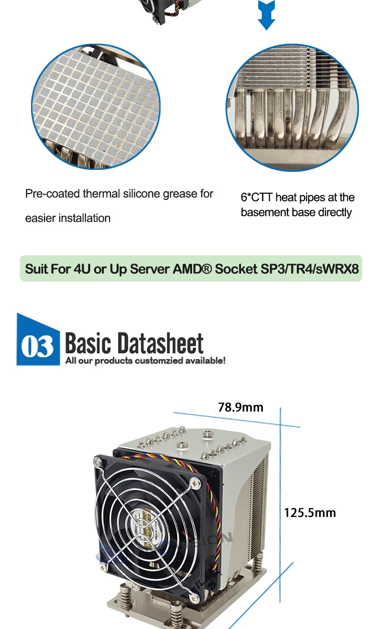 cpu cooler 4u servidor ou até dissipador