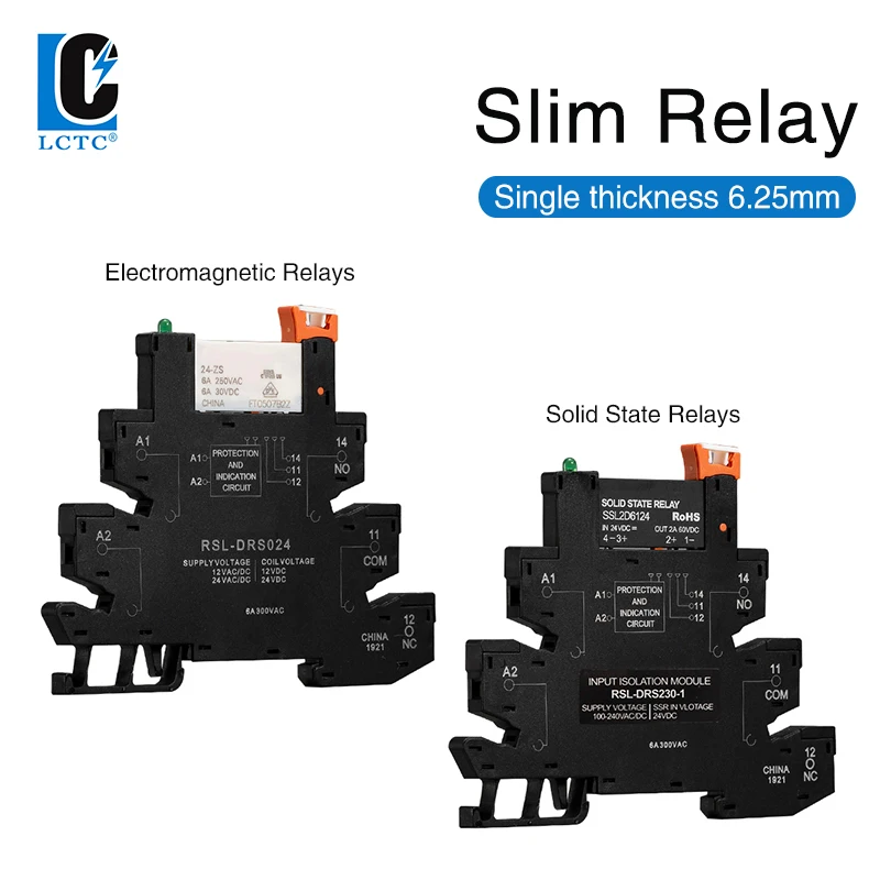 

Ultra-thin Intermediate 24VDC Relay HF41F-24-ZS Thin Chip Terminal Solid State Module