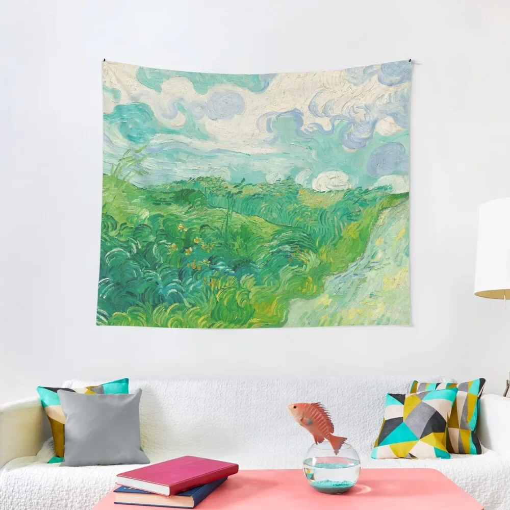 

Green Wheat Fields, Auvers, Vincent van Gogh Tapestry Wall Decor Room Design Room Decorations Tapestry