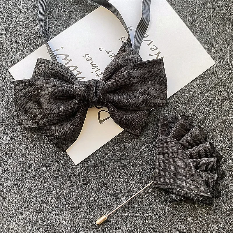 Reusable business good fashion blue red wool Women children velvet boy girl men flexible green color bow tie black accessories
