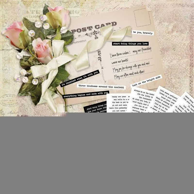 Small Talk Stickers 8 Sheets Decorative Journaling Scrapbooking Supplies Kit DIY Crafts Retro Vintage Words Phrases Aesthetic
