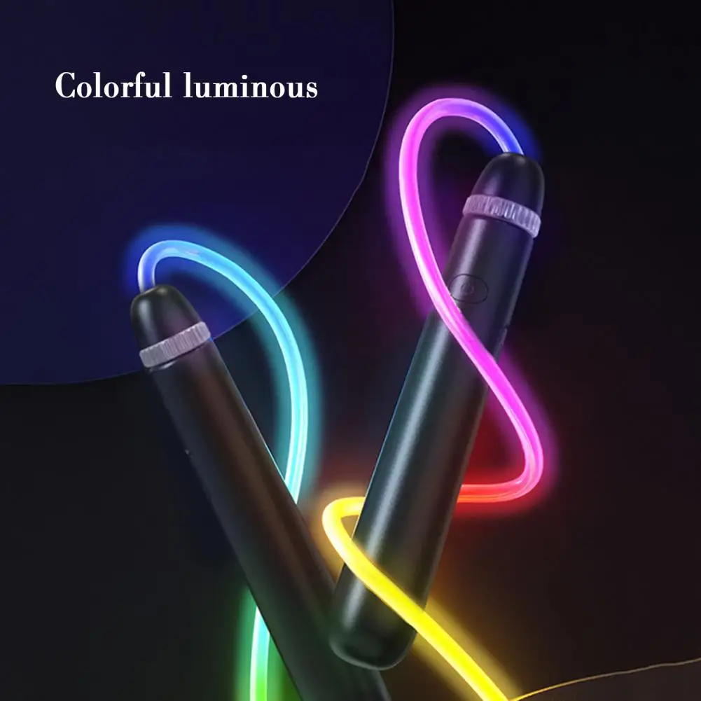 Jump Rope 280CM Light-up Skipping Rope USB Rechargeable Color Changing LED Jump Rope Tangle-Free Beginners Kids Adults Fitness Training