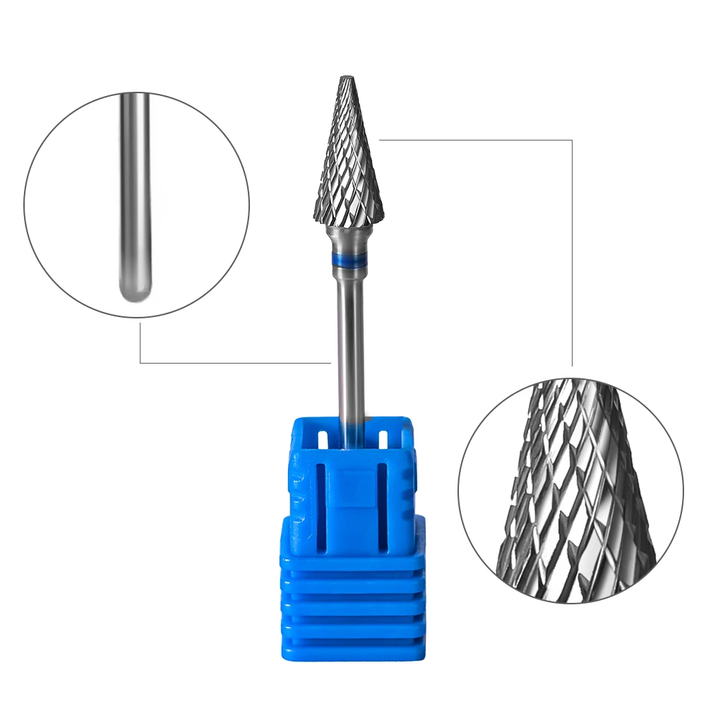 1PCS Carbide Nail Drill Bits Electric Drill Machine Files Milling Cutter Manicure Burr Cuticle Remove Nozzles Nail Art Equipment