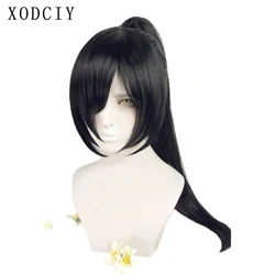 Dororo Hyakkimaru 65cm Long Cosplay Hair Wig Black Clip-on Ponytail Osamu Tezuka Hair Wigs + a wig cap