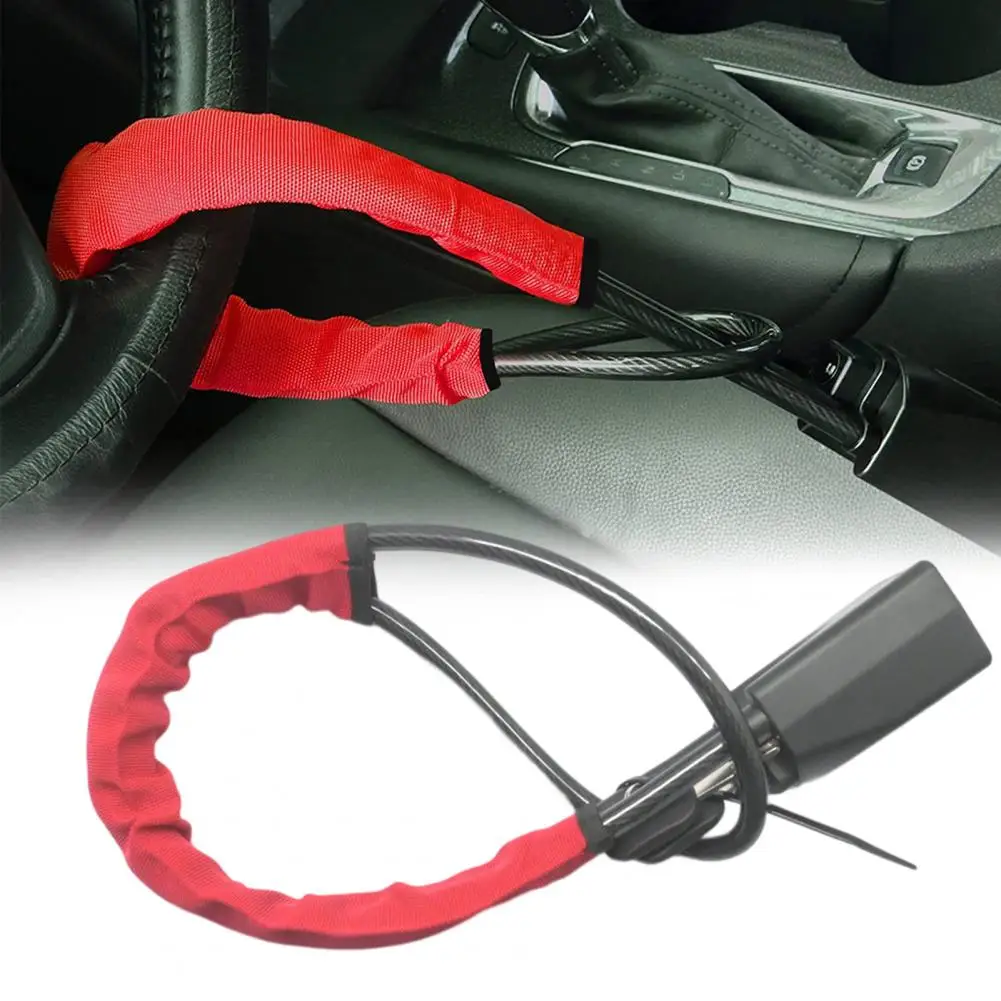 

Seat Belt Plug-in Lock Anti-theft Seat Belt Lock Theft Sturdy Steering Wheel Lock Seat Belt Device for Cars Trucks Suvs Vans Rvs