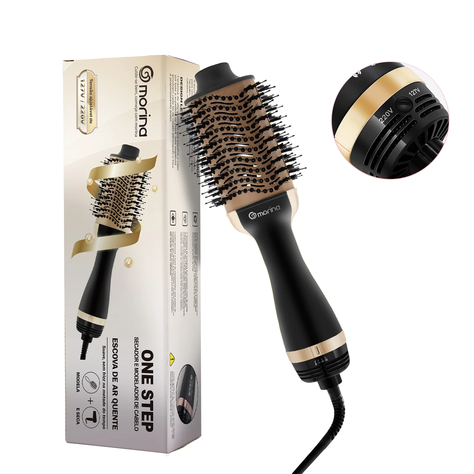 127/220v pente quente elétrico，escova secadora e alisadora，prancha de cabelo profissional，secador de cabelo，do brasil