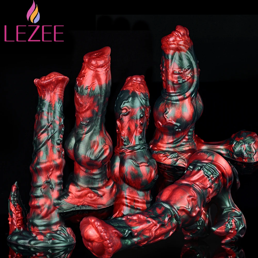 

LEZEE Realistic Huge Penis Silicone Big Knot Monster Dildo G Spot Stimulation Anal Plug Prostate Massager Sex Toys For Women Men