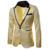 Shiny Shawl Collar Sequins Blazer Jacket for Men Night Club Party Graduation Men Suit Blazer Homme Costume Stage Wear for Singer 2