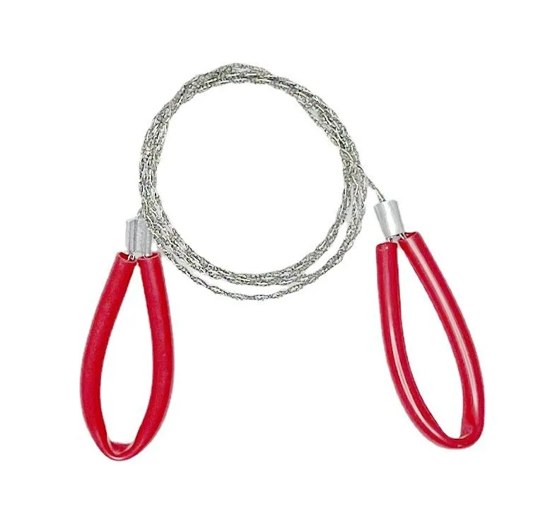 Portable Stainless Steel Wire Saw with Finger Handle Outdoor Camping Hiking Pocket Manual Cutting Chain Saws Survive Tool