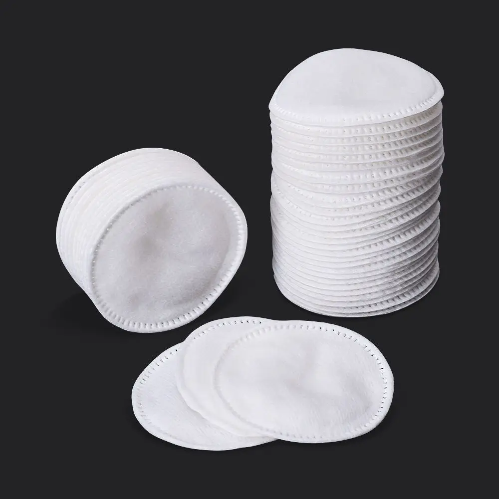 Soft White Cotton Makeup Remover Pads for Facial Skin Care