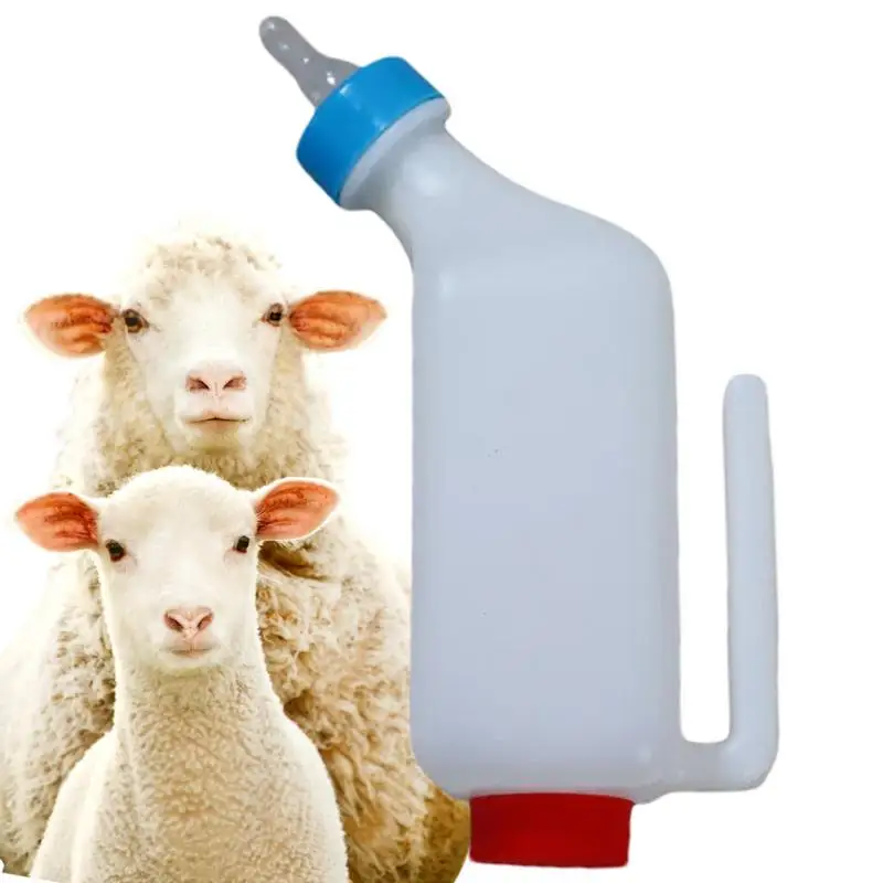 Animal Bottle Lamb Bottle Calf Nursing Bottle Feeding Bottle Milk Feeder Hangable Goat Bottle Lamb Nursing Bottles Soft Nipple