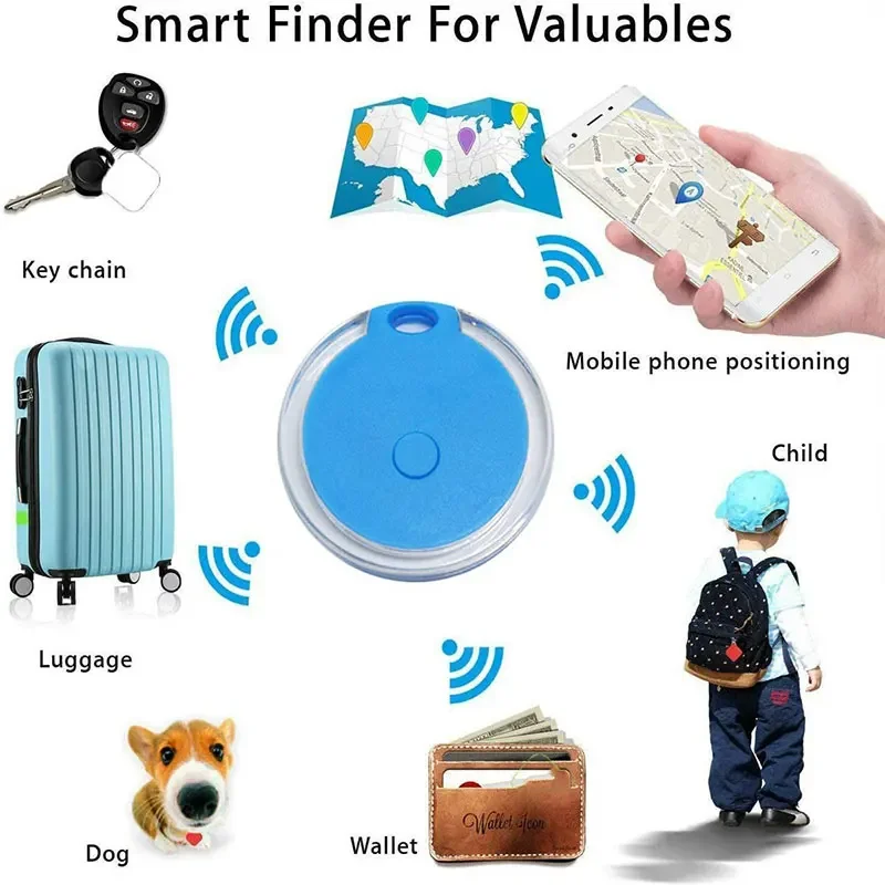 Mini Smart Anti-Lost Tracker Reminder For Pets Kids GPS Locator AntiLost Alarm Wallet Keychain Smart Tag Bluetooth Tracker NEW