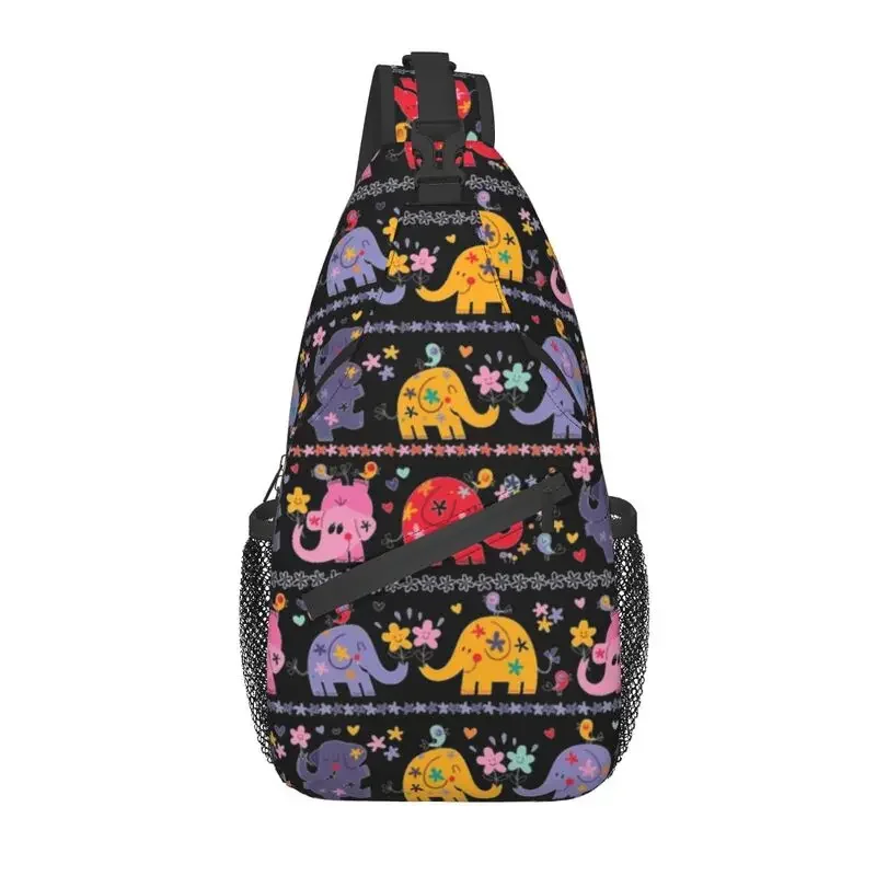 

Cute African Elephant Sling Chest Crossbody Bag Men Fashion Cartoon Shoulder Backpack for Travel Cycling