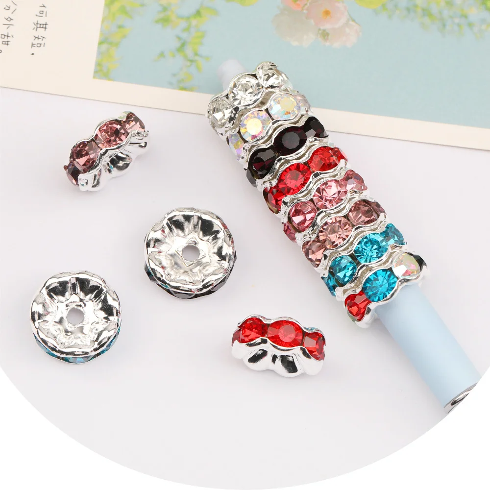Cordial Design 50Pcs 21*21MM Jewelry Accessories/DIY Rhinestone Spacers/Hand Made/Wheel Shape/Jewelry Findings & Components - cordial