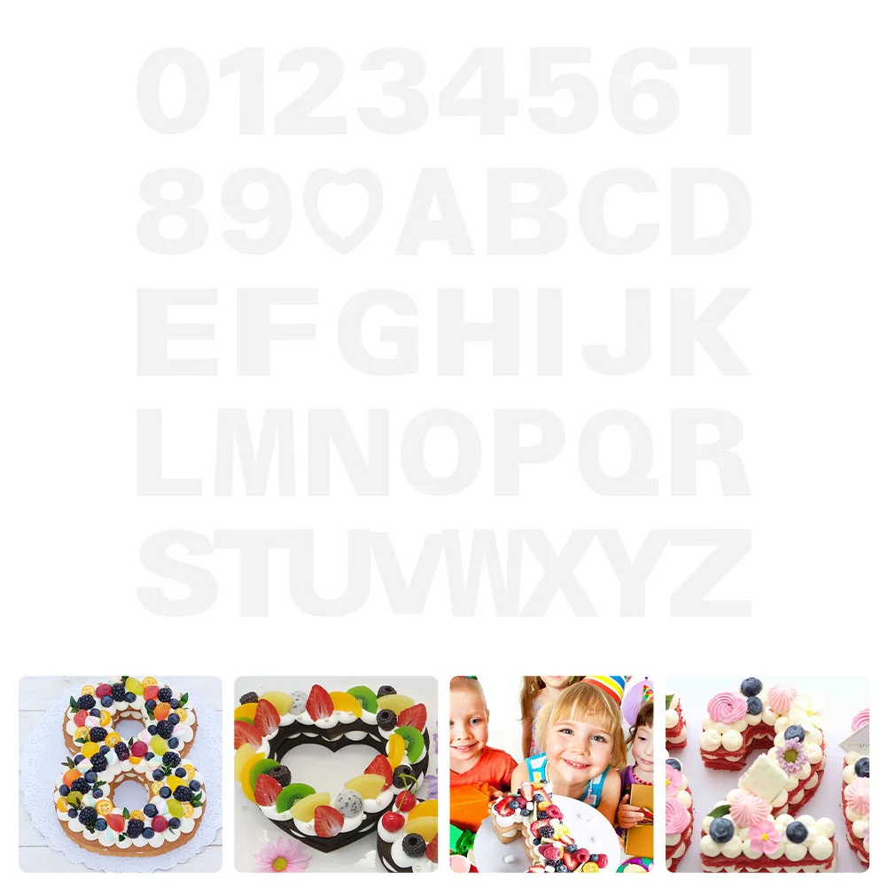 

37 Pcs Digital Cake Mold Festival Molds Heart-shaped Baking Stencils Number The Pet Supplies Templates