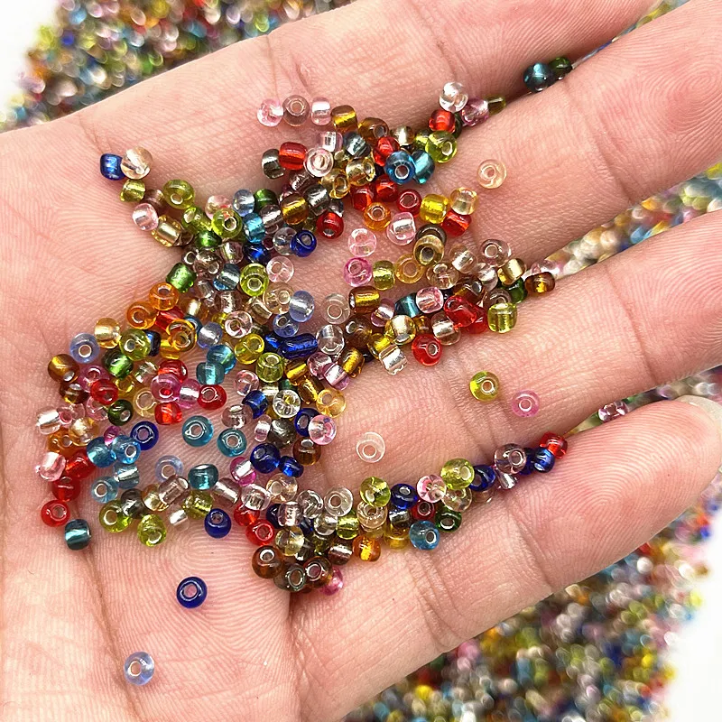 새로운 15 그램/몫 2mm 3mm 4mm 라인 효과 매력 보석에 대 한 체코 유리 씨앗 비즈 DIY 수제 팔찌 액세서리 만들기